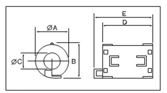 EMI 铁氧体&mdash;&mdash;圆启齿珠组件